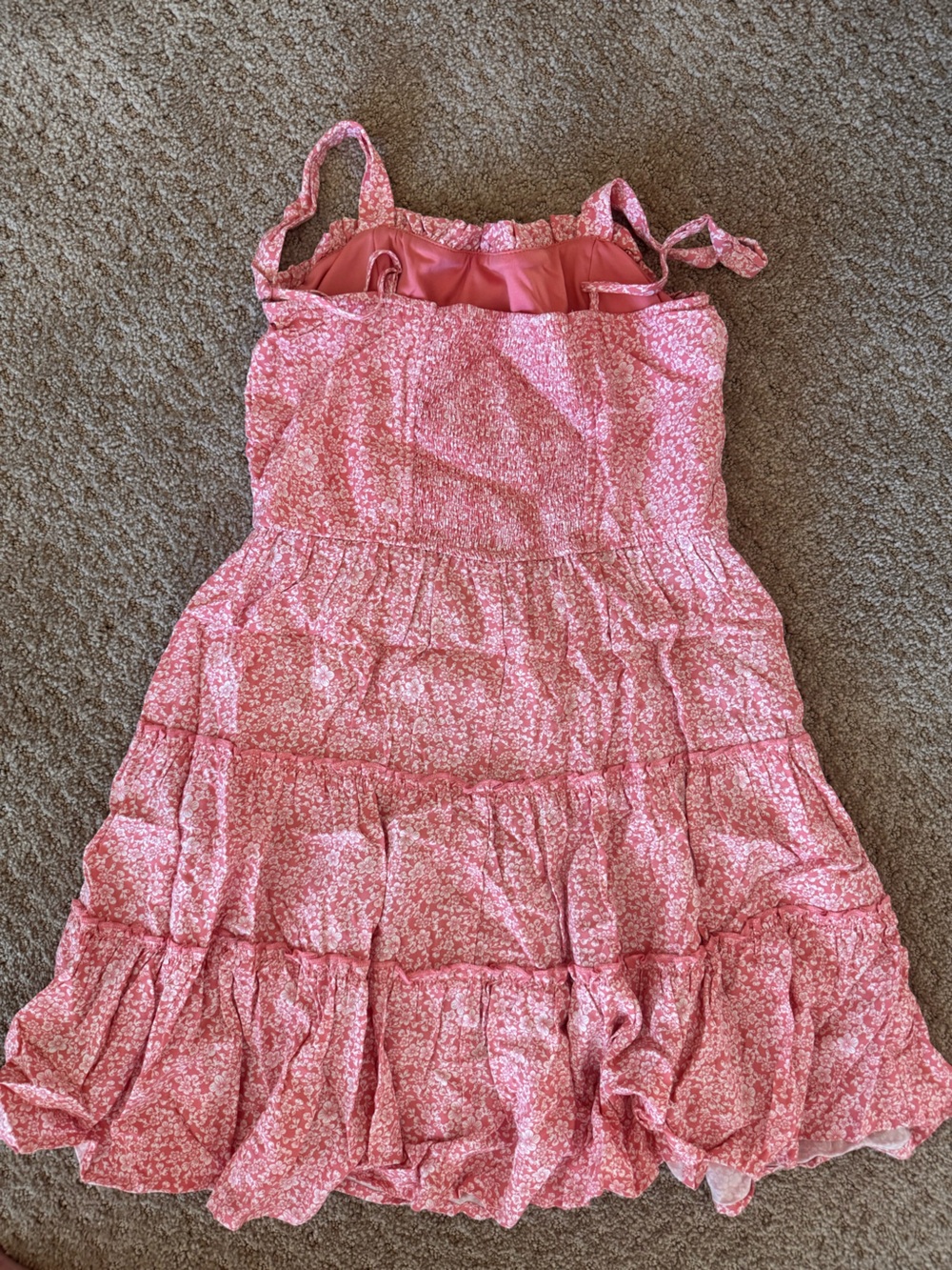 Row A - Pink Floral Smocked Sundress - Picture 5 of 5